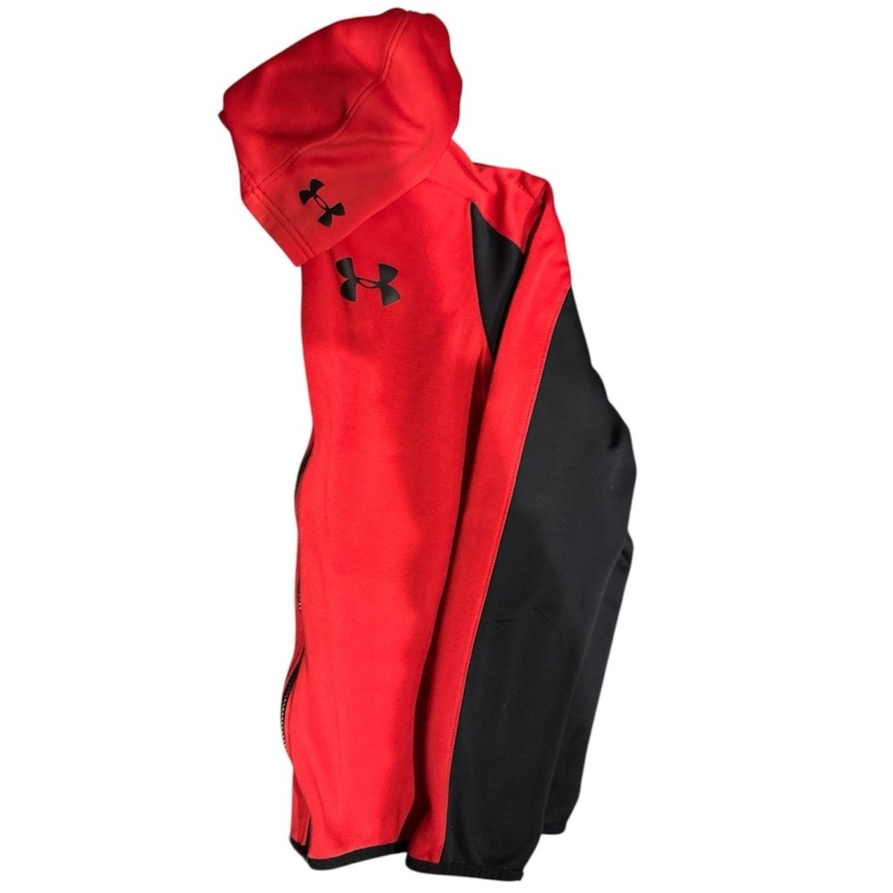 Boys Under Armour Red and Black Hooded Jacket XL - Picture 5 of 5